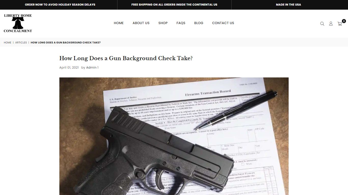 How Long Does a Gun Background Check Take? - Liberty Home Concealment