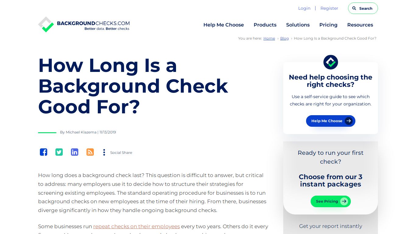 How Long Is a Background Check Good For?